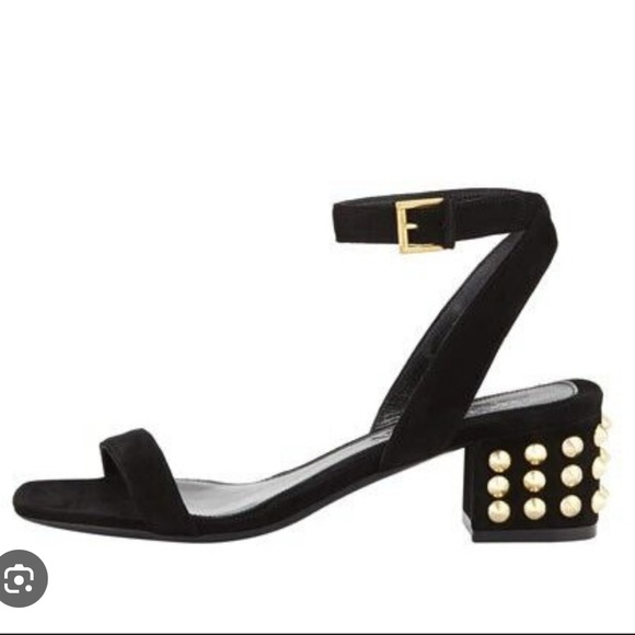 ALEXANDER MCQUEEN SPIKE BLOCK HEEL SANDALS - Picture 1 of 15